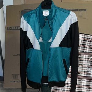 Urban Outfitters Teal and Black Men's Jacket